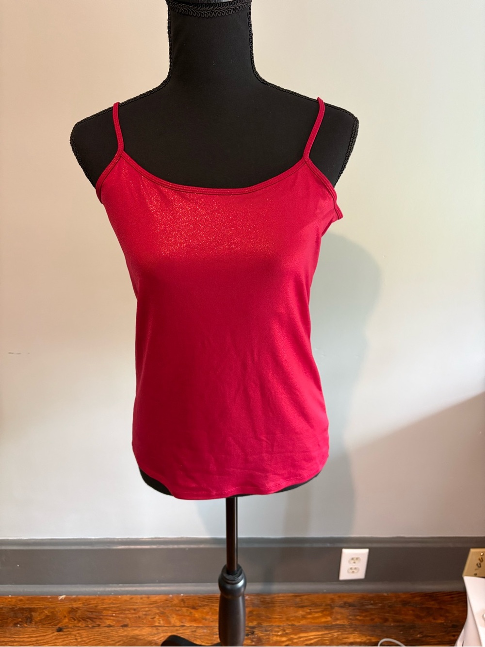 White House Black Market Red Spaghetti-Strap Tank